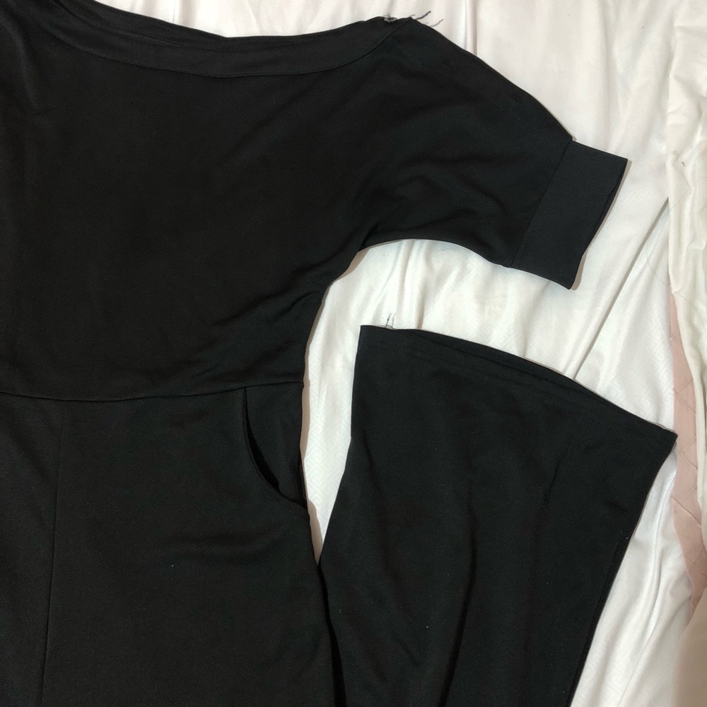 Wide Leg Black Jumpsuit